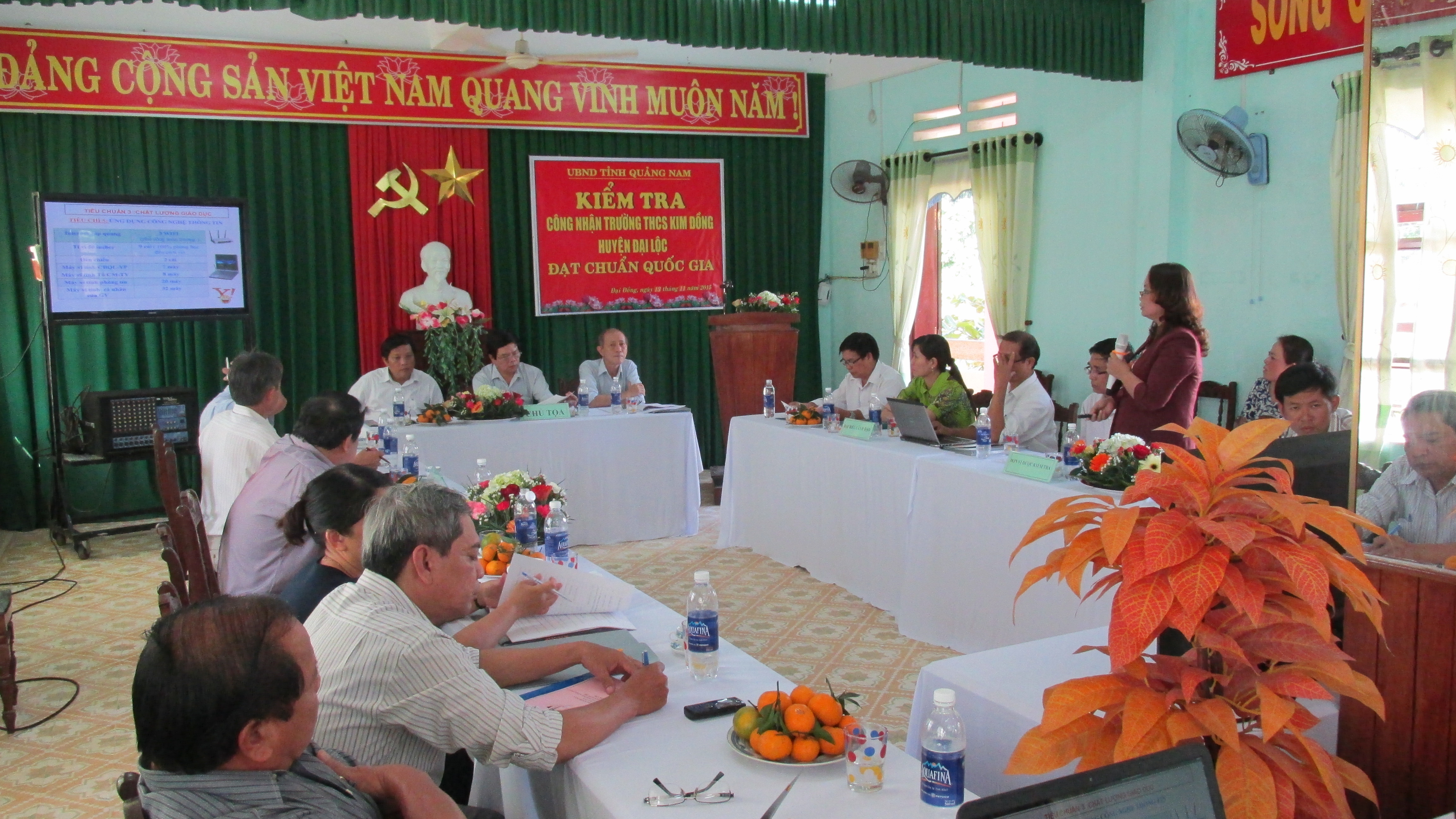 UBND Tỉnh Quảng Nam kiểm tra công nhận trường THCS Kim Đồng- Đại Lộc đạt chuẩn quốc gia sau 5 năm